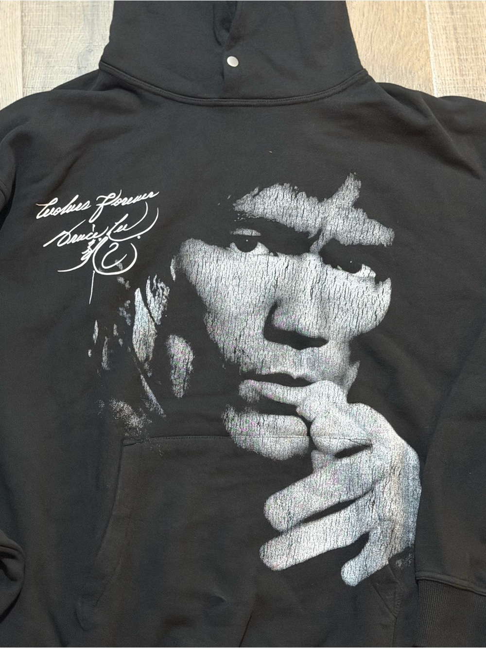 Darc Sport x Bruce Lee collab, Don’t Think - Feel pierce black hoodie NWT